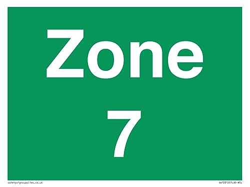 Zone 7 Schild – 200 x 150 mm – A5L von Viking Signs