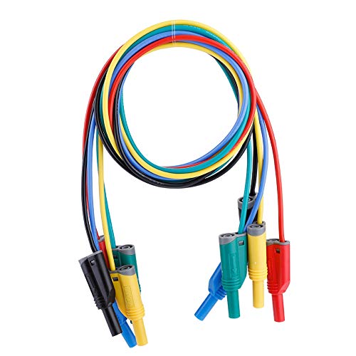 Multimeter Bananenstecker Kabel, 5 Stück P1050-1 4 mm Bananenstecker Messkabel für Netzteile und Andere Elektronische Geräte von Vikye