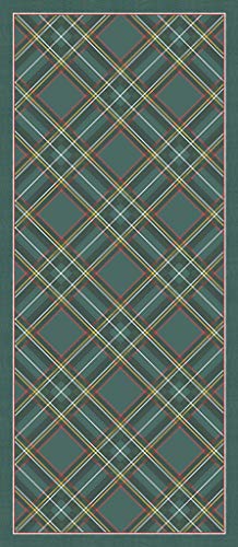 Vilber Wales Teppich, grün, 02 (52 x 120 x 0,2 cm), PVC, Polyester, rutschfest, waschbar, hitzebeständig, mit Möglichkeit für Tischsets und Tischläufer von Vilber