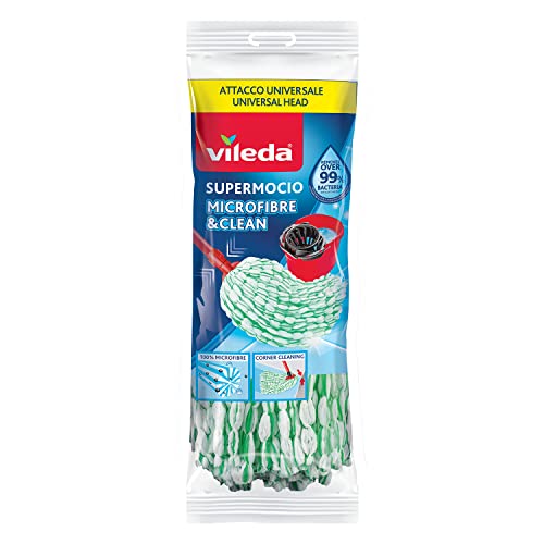 Vileda Mopp, Microfiber, Weiß/Grün, Einheitsgröße von Vileda