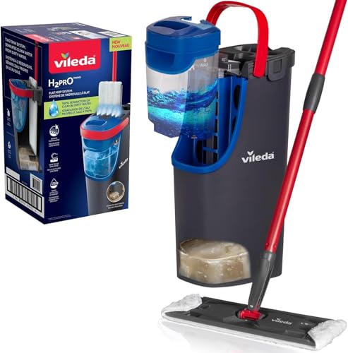 Vileda H2PrO Bodenwischer | 100% Trennung von Frisch- und Schmutzwasser | Wassersparendes Design | Einhandbedienung | Kompakte Aufbewahrung | Ergonomischer Griff | Mikrofaser | Eco-Verpackung Vileda H2PrO Bodenwischer | 100% Trennung von Frisch- und Schmutzwasser | Wassersparendes Design | Einhandbedienung | Kompakte Aufbewahrung | Ergonomischer Griff | Mikrofaser | Eco-Verpackung von Vileda