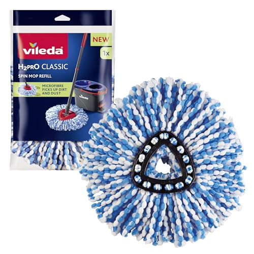 Vileda H2PrO Wischmopp-Ersatzkopf | Mikrofaser-Moppkopf | Entfernt hartnäckigem Schmutz |maschinenwaschbar | langlebiger Mopp | für alle Böden | 1er Pack Vileda H2PrO Wischmopp-Ersatzkopf | Mikrofaser-Moppkopf | Entfernt hartnäckigem Schmutz |maschinenwaschbar | langlebiger Mopp | für alle Böden | 1er Pack von Vileda