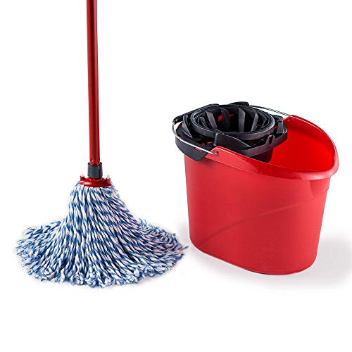 Vileda SuperMocio Wischmopp und Eimer im Set, Wischer aus Mikrofaser und Baumwolle Vileda SuperMocio Wischmopp und Eimer im Set, Wischer aus Mikrofaser und Baumwolle von Vileda