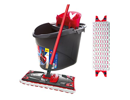 Vileda ULTRAMAX 2in1 Bodenwischer Komplett Set mit extra Bezug, Wischmopp mit Stiel, Zwei Mikrofaser-Bezüge und Eimer mit Powerpresse, zum schnellen Auswechseln des Bezugs Vileda ULTRAMAX 2in1 Bodenwischer Komplett Set mit extra Bezug, Wischmopp mit Stiel, Zwei Mikrofaser-Bezüge und Eimer mit Powerpresse, zum schnellen Auswechseln des Bezugs von Vileda