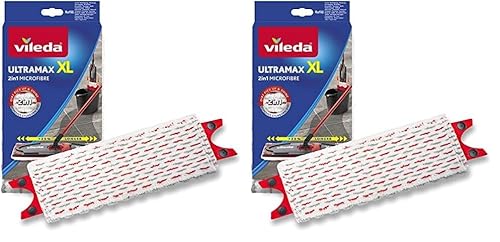 Vileda Ultramax XL Bodenwischer Ersatzbezug, extrabreiter Wischmopp Bezug Ultramat_Ultramax aus Mikrofasern, für alle Hartböden, Waschmaschinen geeignet, 2er Pack Vileda Ultramax XL Bodenwischer Ersatzbezug, extrabreiter Wischmopp Bezug Ultramat_Ultramax aus Mikrofasern, für alle Hartböden, Waschmaschinen geeignet, 2er Pack von Vileda