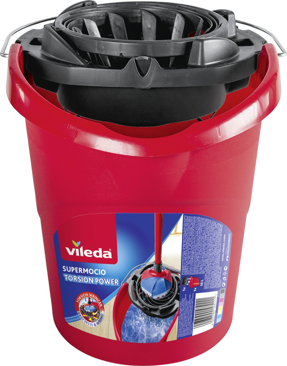 Vileda Wischmopeimer für Supermocio mit PowerPress 10 L Vileda Wischmopeimer für Supermocio mit PowerPress 10 L von Vileda