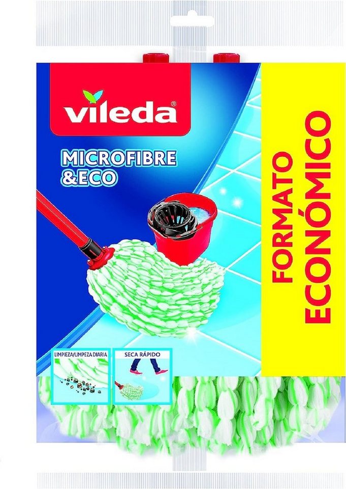 Vileda Wischmopp Microfibre Eco Wischmopp-Nachfüllpackung, 100% Mikrofaser, 2 Stück Vileda Wischmopp Microfibre Eco Wischmopp-Nachfüllpackung, 100% Mikrofaser, 2 Stück von Vileda