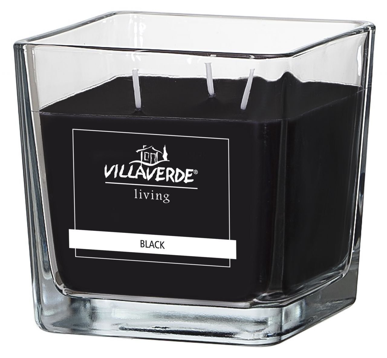 Villa Verde Duftkerze Villa Verde Duftkerze im Glas 3-Docht Black, 10 x von Villa Verde