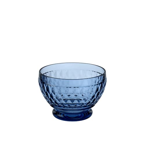 Villeroy und Boch Boston Coloured Dessertschale, 430 ml, Kristallglas, Klar/Blau von Villeroy & Boch