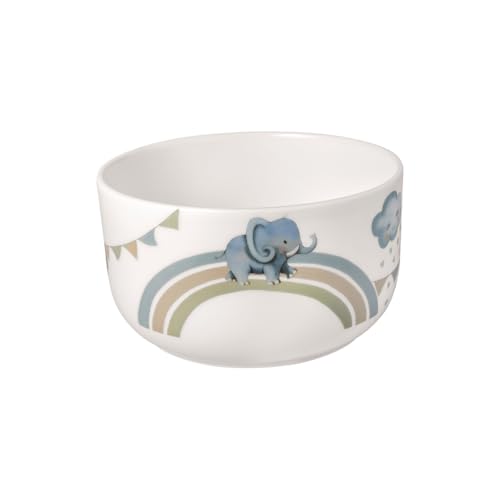 Villeroy & Boch - Boho Kids Walk Like An Elephant Kinderschüssel, Porzellan Bowl Im Boho Stil, Kindergeschirr Schüssel Tief, 12,5 Cm Ø, Spülmaschinenfest, Mikrowellensicher, Mehrfarbig von Villeroy & Boch