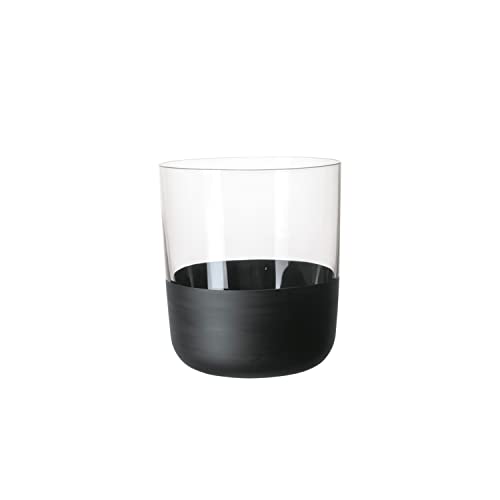 Villeroy & Boch – Manufacture Rock Whiskybecher Set 4 Teilig 250 Ml, Gläser Set Für Whiskey, Kristallglas Mit Mattschwarzem Boden von Villeroy & Boch