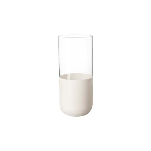 Villeroy & Boch - Manufacture Rock Blanc Longdrinkbecher Set, 4Tlg. Gläserset Für Cocktails Und Mocktails, 300 Ml, Kristallglas, Mattweiße Schieferoptik von Villeroy & Boch