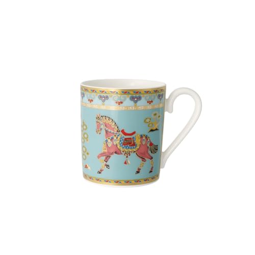 Villeroy & Boch Samarkand Aquamarin Tasse, 0,35 l, Blau, Gold, Rot von Villeroy & Boch