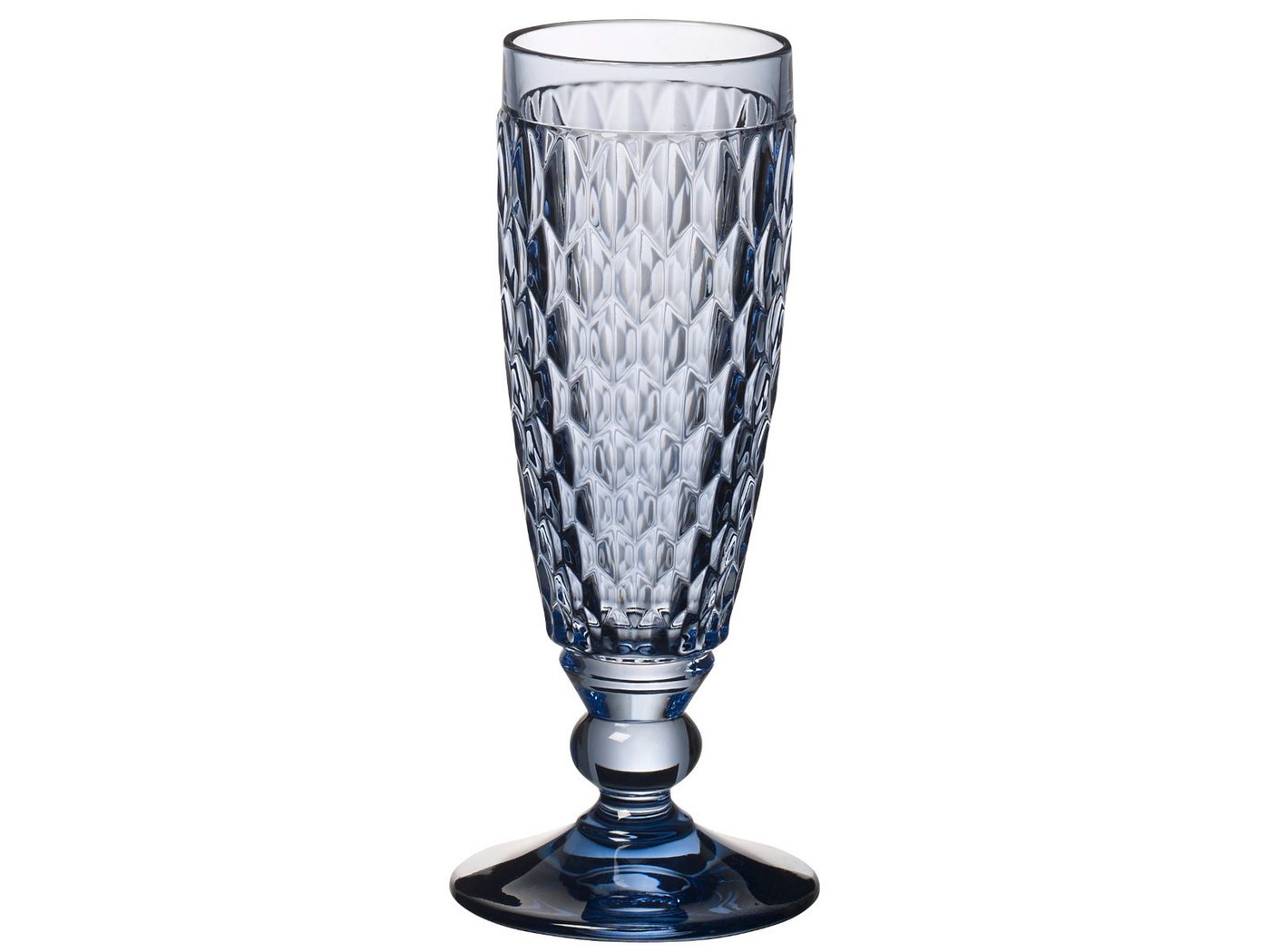 Villeroy & Boch Gläser-Set Boston coloured Sektglas blue 0,15 l, Kristallglas von Villeroy & Boch