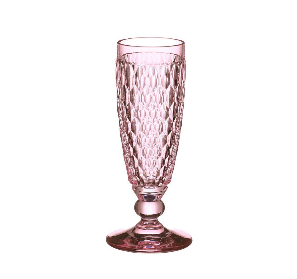 Villeroy & Boch Sektglas Boston coloured Sektkelch rose, Set 2tlg., Glas von Villeroy & Boch