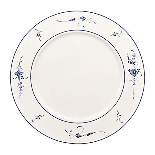 Villeroy und Boch Vieux Luxembourg Platzteller, 30 cm, Premium Porzellan, Weiß/Blau von Villeroy & Boch