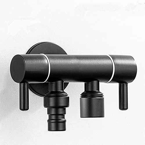 Schwarz Multifunktions Doppel Waschmaschine Wasserhahn Edelstahl Bad Wand Wasserhahn Mop Tap Outdoor Garten Wasserhähne von Vimmor