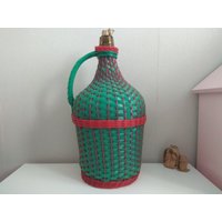 Vintage Provincial Weinkrug, Flasche Alkohol, Whisky, Rustikales Dekor, Demijohn, Demijohn von VintageBulgariaBG