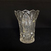 Eapg Gepresste Klare Glas Bouquet Vase von VintageGlassFindsCo