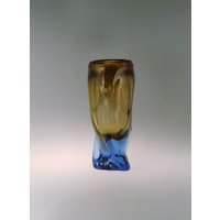 Erstaunliche Boho Czech Skrdlovice Art Glass Sommerso Vase Von Jaroslav Beranek von VintageRetroEu