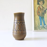 Bay Keramik, Mid Century Modern Vase, Mid-Century Abstraktes Dekor, Westdeutsche Keramik von VintageRetroVases