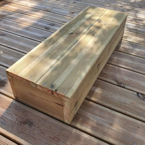 Stufenleiter aus Holz für die Erstellung Ihrer Treppe oder Gartentreppe durch Stapeln – Vinuovo – 2 Bretter B 60 cm H 17 cm von Vinuovo