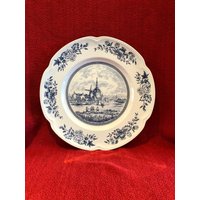 Johnson Bros Tulip Time Blue On Dutch Windmühle Teller 10" Durchmesser Um 1960 von VioletsEmporiumStore