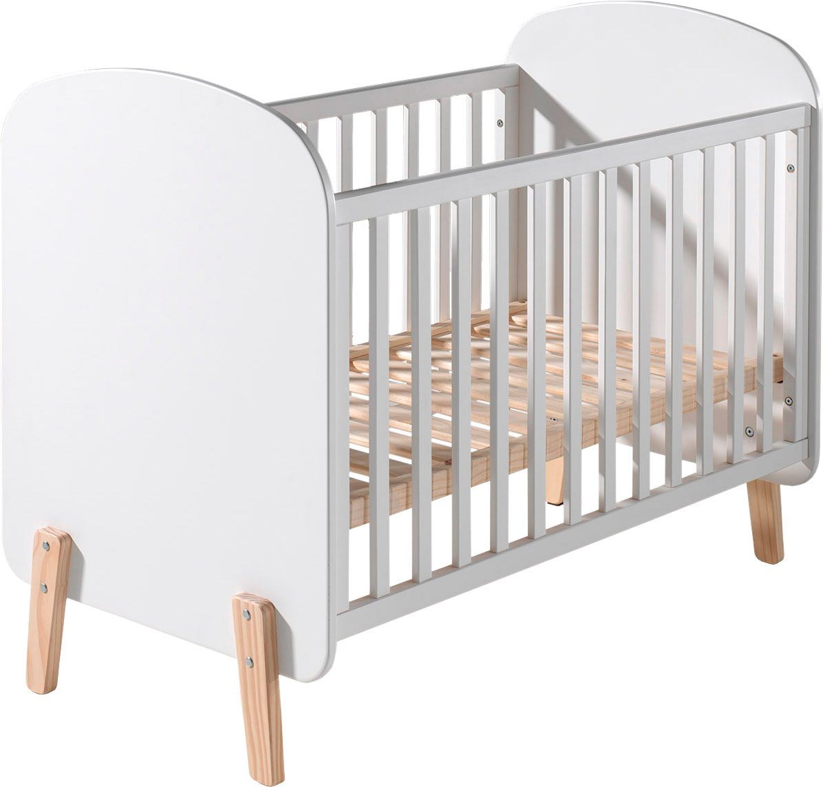 Vipack Babybett, Babybett mit Liegefläche 60 x 120 cm weiß lackiert von Vipack