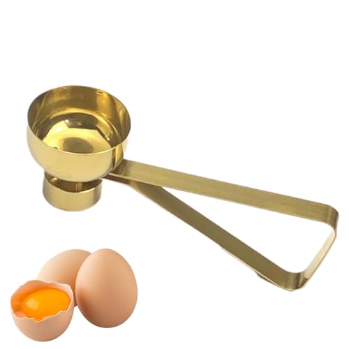 Egg Cracker Topper | Egg Shell Cutter,Time-Saving Stainless Steel Egg Opener,Steel Egg Shell Opener Egg Opener Stainless,Quick Metal Kitchen Utensils,Safe Egg Breaker For Home Baking,Cooking,Kitchen von Virtcooy