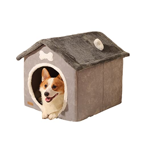 Hundehütte Indoor | Faltbare Hundehütte Hundehütte Hundehütte Haustierhaus für kleine, mittelgroße und große Hunde Katzen Winter Warm Katze Nest Welpe Keller Sofa Virtcooy von Virtcooy