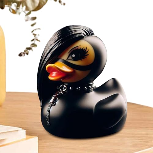 Sammelfiguren Satan Ente | Tierfigur, Gothic-Entenstatue, Entenfiguren und Statuen, Duckieville-Ente, Satan-Ente, Punk-Ente, Death-Rock-Ente, Goth-Mädchen, Ente, Kunstharz-Ornament-Sammlung, Geschenk von Virtcooy