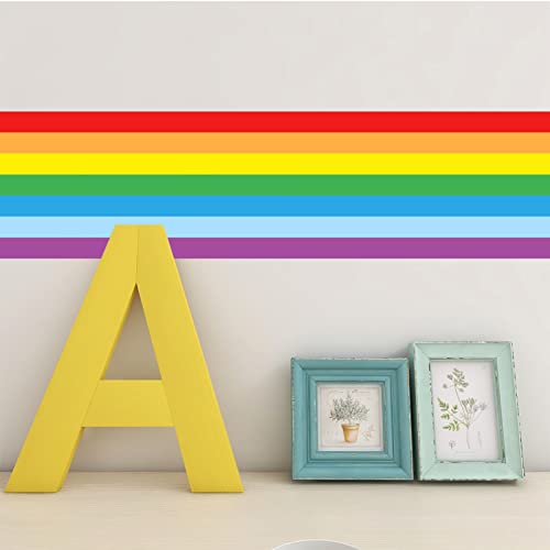 Tapetenbordüre, abziehen und aufkleben, Regenbogenfarben, für Kinderzimmer, 9,9 x 200,3 cm von VisitRyl