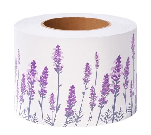 VisitRyl Tapetenbordüre selbstklebend Lavendel 10 cm x 1000 cm zum Aufkleben für Wohnzimmer Küche Badezimmer Abnehmbare Wasserdicht Bodenleiste PVC Dekorative Bordüre von VisitRyl