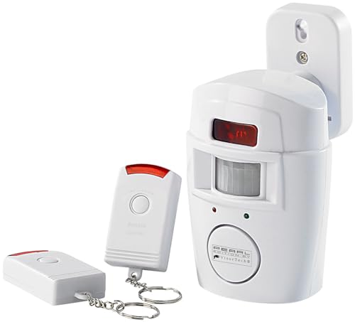 VisorTech Bewegungsmelder Alarm: Hausalarm mit PIR-Bewegungsmelder und 2 Fernbedienungen (Bewegungsmelder mit Tonausgabe, Bewegungsmelder innen mit Ton, visortech Alarmanlage) von VisorTech