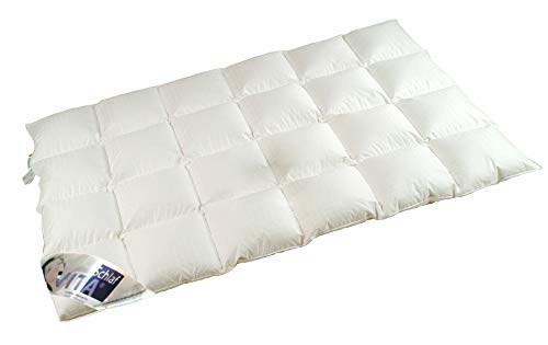 Vitaschlaf® Daune DE Luxe 90% Sibirische Land Daunendecke 135x200cm Wärmestufe 4 medium ÖKOTEX von Vitaschlaf