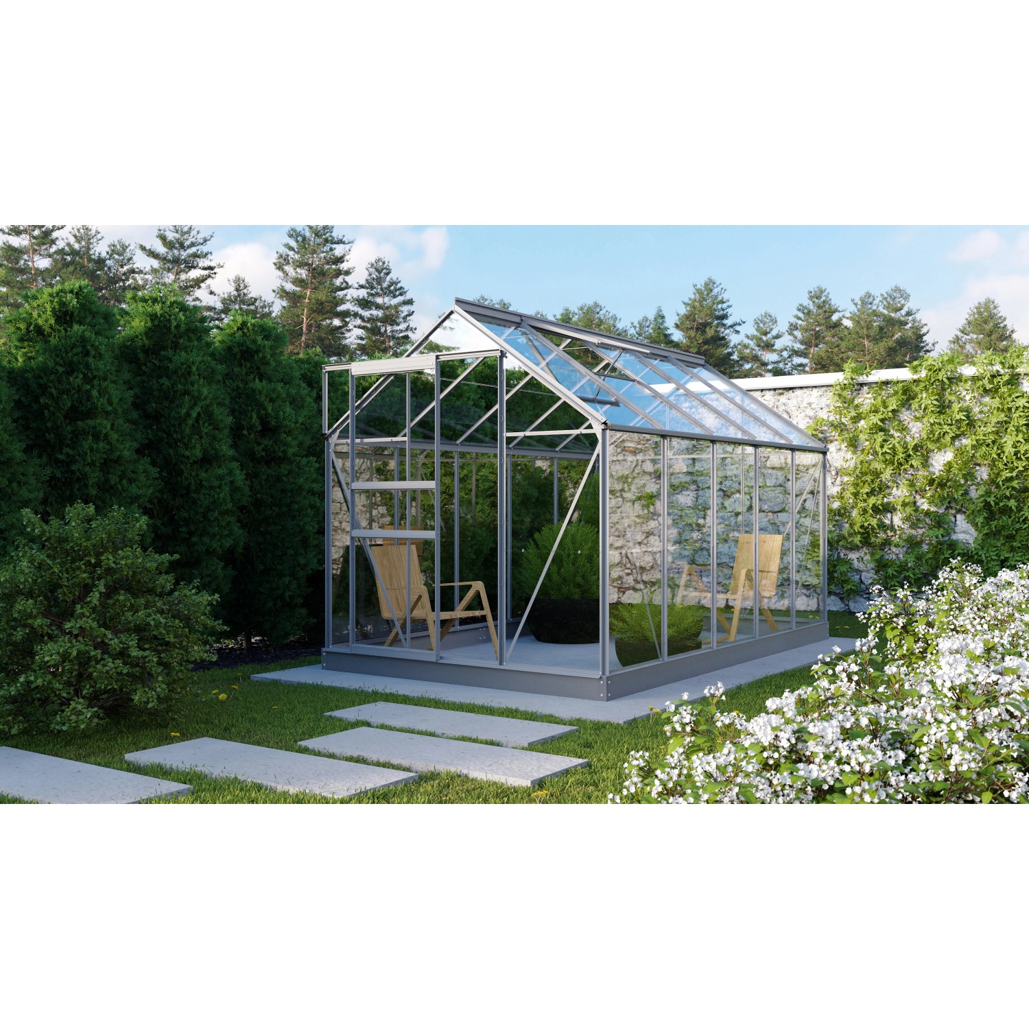 Vitavia Gewächshaus Planet 6200 ESG Alublank B 195 cm x T 321 cm Vitavia Gewächshaus Planet 6200 ESG Alublank B 195 cm x T 321 cm von Vitavia