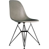 Vitra - Eames Fiberglass Side Chair DSR, basic dark / Eames raw umber (Filzgleiter basic dark) von Vitra