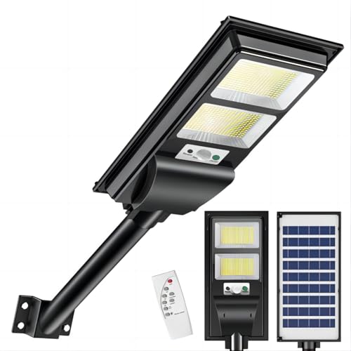 Viugreum 4 Stück 200W LED Solar Straßenlaterne mit Fernbedienung, 6500K Straßenleuchte Solarlampen für Außen mit Bewegungsmelder, IP65 Wasserdicht Solar Wegeleuchte Viugreum 4 Stück 200W LED Solar Straßenlaterne mit Fernbedienung, 6500K Straßenleuchte Solarlampen für Außen mit Bewegungsmelder, IP65 Wasserdicht Solar Wegeleuchte von Viugreum