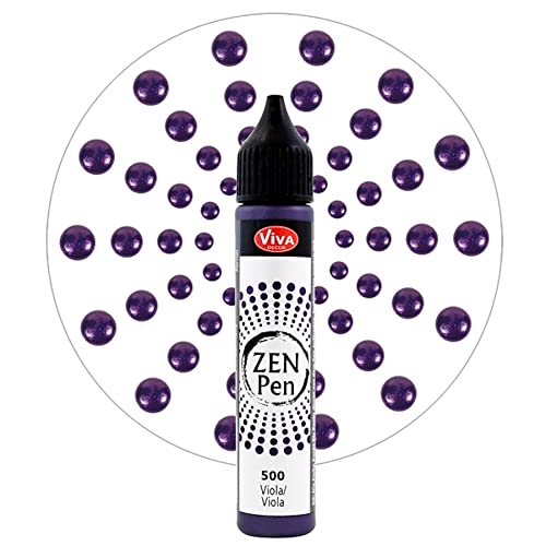 Viva Decor Zen-Pen (Viola, 28 ml) Perlen Stifte zum Basteln - Dotting Tool für Steine, Holz, Leinwand, UVM. - Dotting Tools - Dot Painting Art von Viva Decor