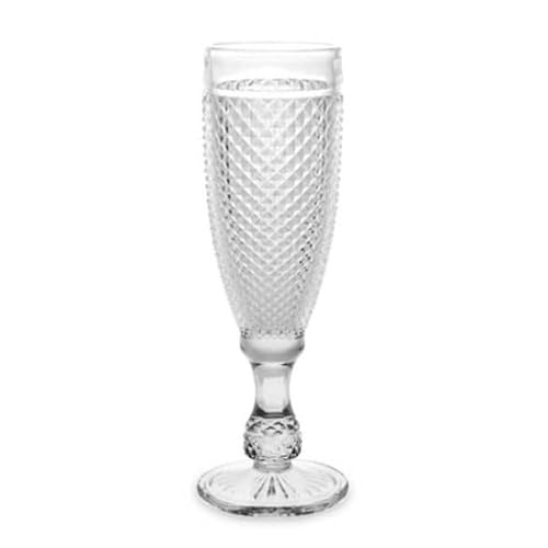 Champagnerglas, Diamant, transparent, Glas, 185 ml, 6 Stück von Vivalto
