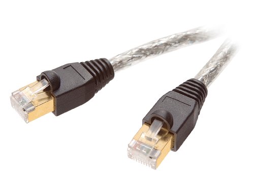 Vivanco Cat 6 Netzwerkkabel 1:1 verschaltet mit vergoldeten Kontakten und doppelt geschirmt, RJ45 Stecker 2.0 m transparent von Vivanco