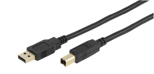 Vivanco USB 2.0 zertifiziertes Kabel mit Goldkontakten, USB A Stecker <-> USB B Stecker 5.0 m von Vivanco