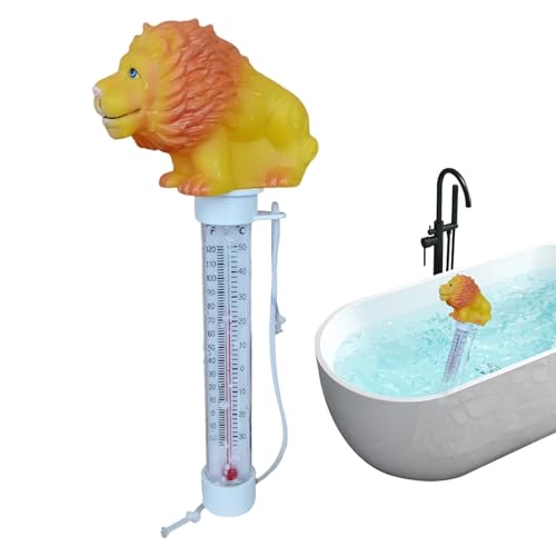 Vllold Animals Pool-Temperaturmonitor, Poolschwimmer-Temperaturmesser,Boje Cartoon Float Gauge - Großes, einfach und genau ablesbares Wassertemperaturmessgerät für Spas und Aquarien von Vllold
