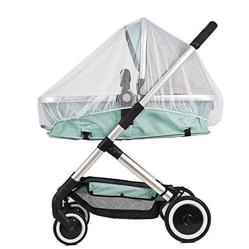 Kinderwagennetz, 2 Stück, Universal-Moskito-Fliegenwanzen, Insektennetz, Schutzhülle für Kinderwagen, Buggy, Kinderwagen, Stubenwagen, Jogger, Reisebett, Weiß von Vobulafy