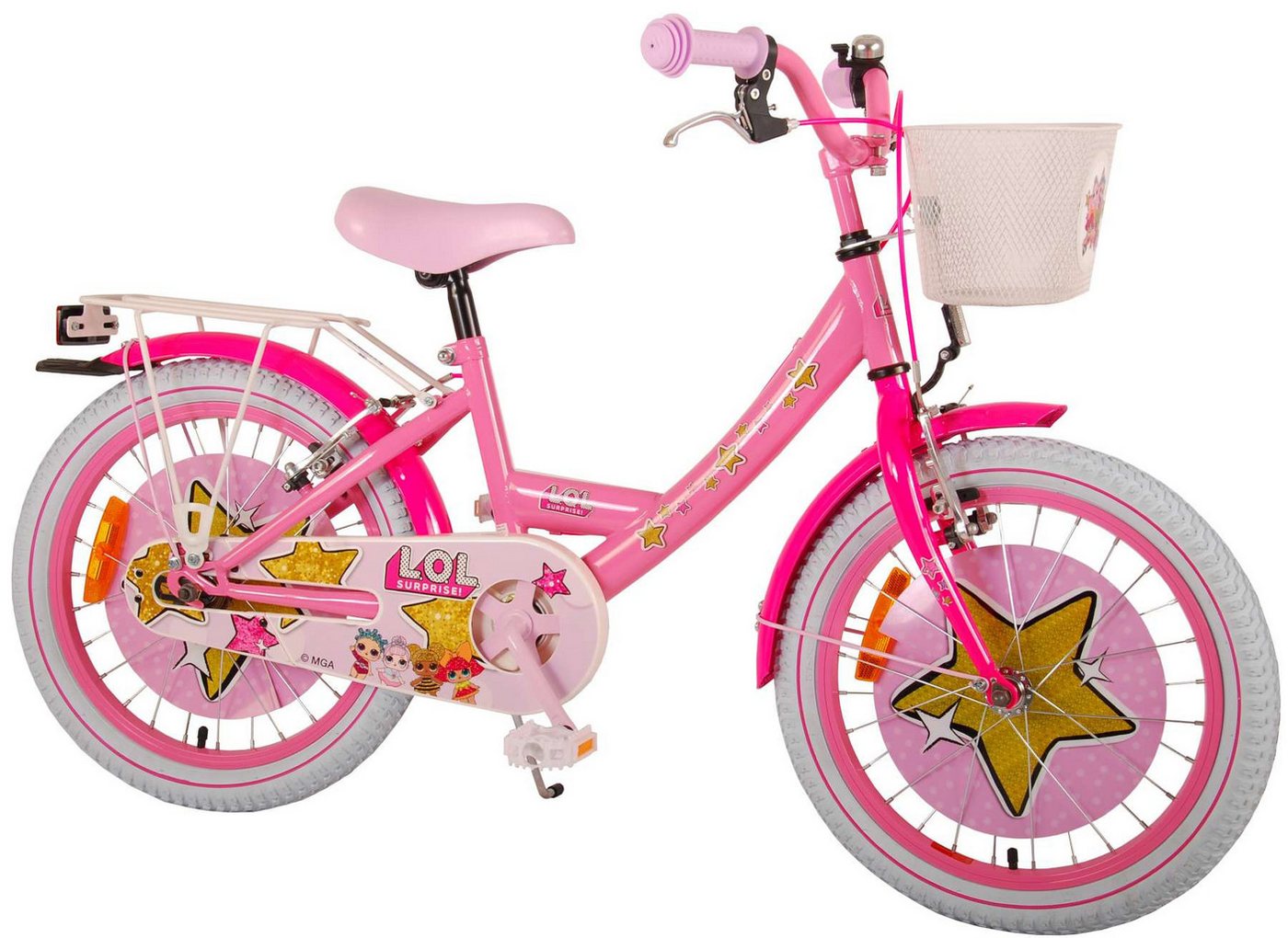 Volare Kinderfahrrad Kinderfahrrad LOL Surprise für Mädchen 18 Zoll Kinderrad für Pink von Volare