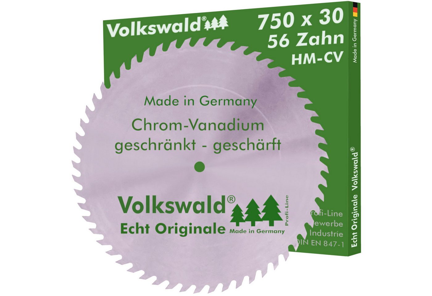 Volkswald Kreissägeblatt Volkswald ® Kreissägeblatt CV 750 x 30 mm Z= 56 Chrom-Vanadium Stahl, Echt Originale Volkswald® Made in Germany von Volkswald