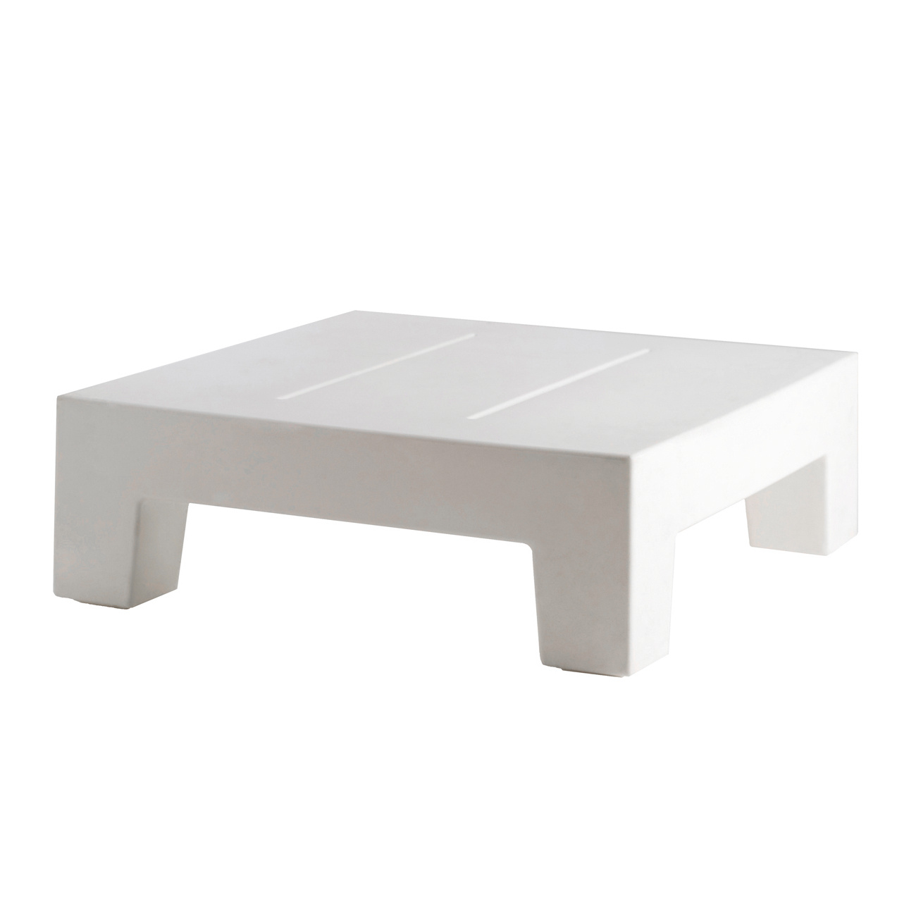 Vondom - Jut Gartenbeistelltisch 60x60x20cm - weiß/matt/BxHxT 60x20x60cm von Vondom