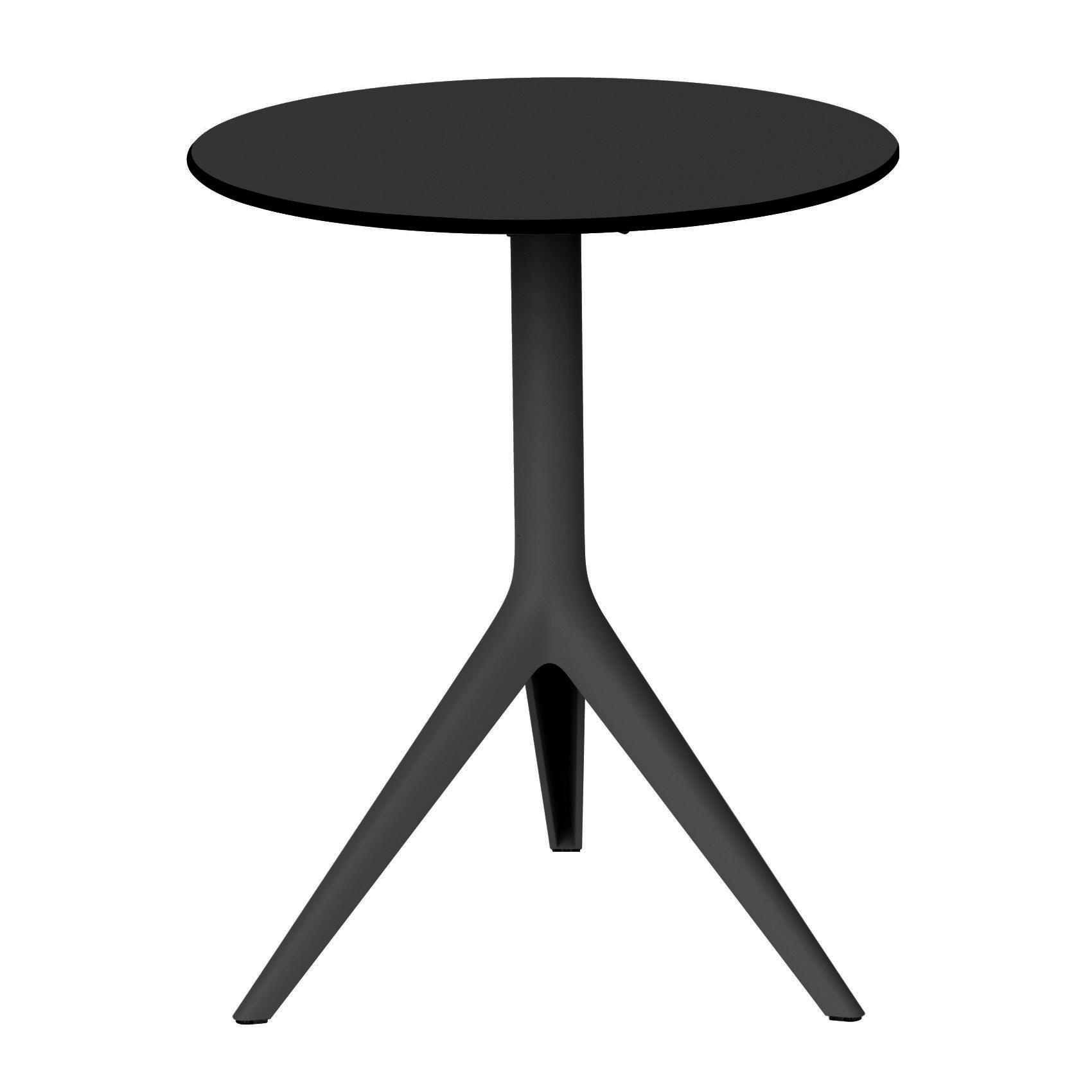 Vondom - Mari-Sol Gartentisch Ø59cm - schwarz/Tischplatte HPL/H 74cm/Fuß Aluminium pulverbeschichtet von Vondom