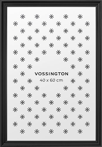 Vossington Bilderrahmen 40x60 Schwarz - Barock - Dekorativer Mix aus traditionellem und modernem Design - Antik - Rahmen für 1 Bild, Foto, Poster oder Puzzle im Format 40 x 60 cm (60x40 cm) von Vossington