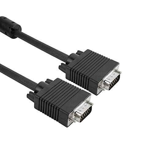 Vultech 5 m VGA – VGA-Kabel (VGA (D-Sub), VGA (D-Sub), Stecker/Stecker, Silber, schwarz) von Vultech